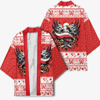 Poland Christmas Kimono Polish Eagle with Flag Style - Wonder Print Shop