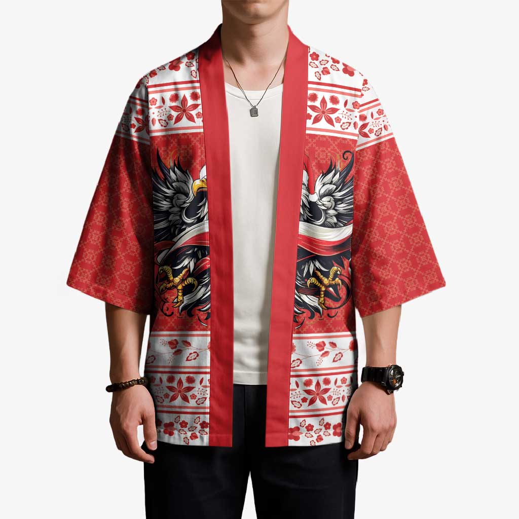 Poland Christmas Kimono Polish Eagle with Flag Style - Wonder Print Shop