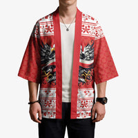 Poland Christmas Kimono Polish Eagle with Flag Style - Wonder Print Shop