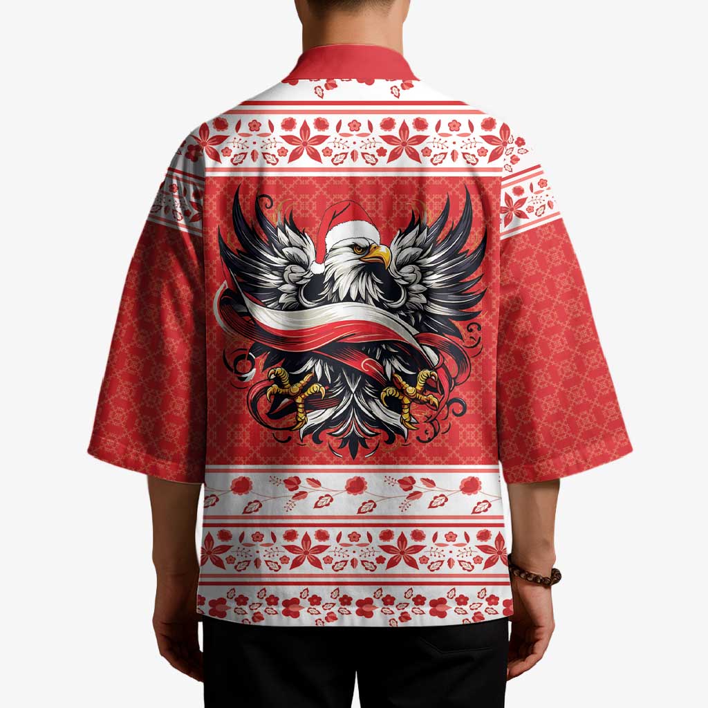Poland Christmas Kimono Polish Eagle with Flag Style - Wonder Print Shop