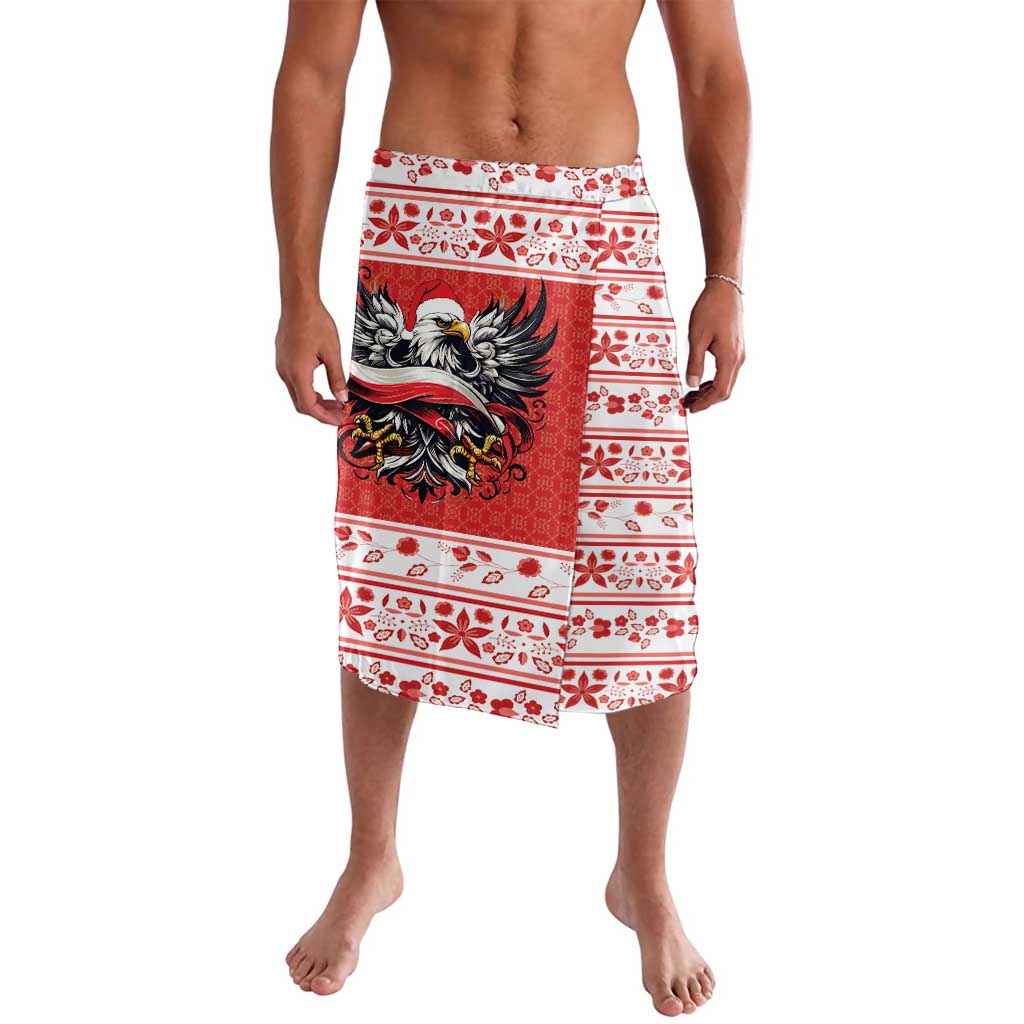 Poland Christmas Lavalava Polish Eagle with Flag Style - Wonder Print Shop