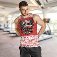 Poland Christmas Men Tank Top Polish Eagle with Flag Style - Wonder Print Shop