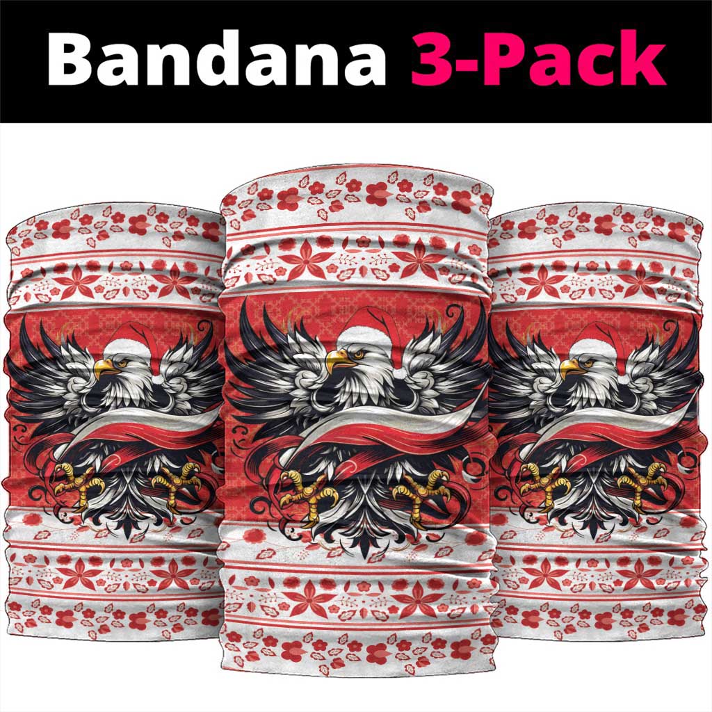 Poland Christmas Neck Gaiter Polish Eagle with Flag Style - Wonder Print Shop