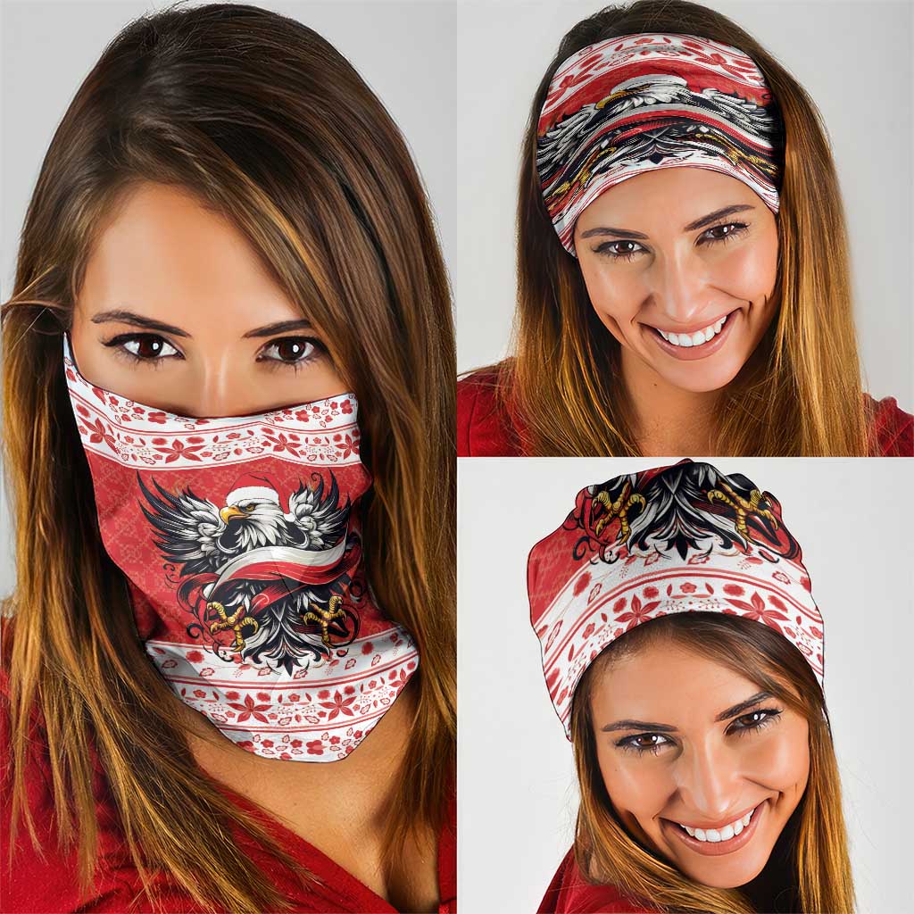 Poland Christmas Neck Gaiter Polish Eagle with Flag Style - Wonder Print Shop