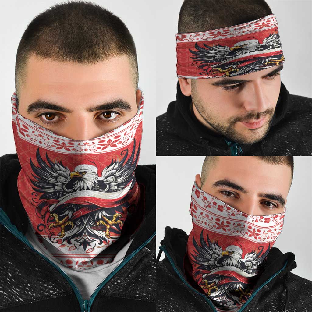 Poland Christmas Neck Gaiter Polish Eagle with Flag Style - Wonder Print Shop