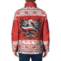 Poland Christmas Padded Jacket Polish Eagle with Flag Style - Wonder Print Shop