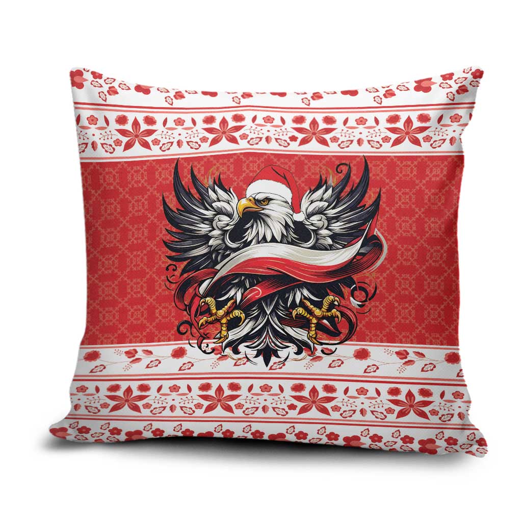 Poland Christmas Pillow Cover Polish Eagle with Flag Style - Wonder Print Shop