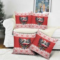 Poland Christmas Pillow Cover Polish Eagle with Flag Style - Wonder Print Shop