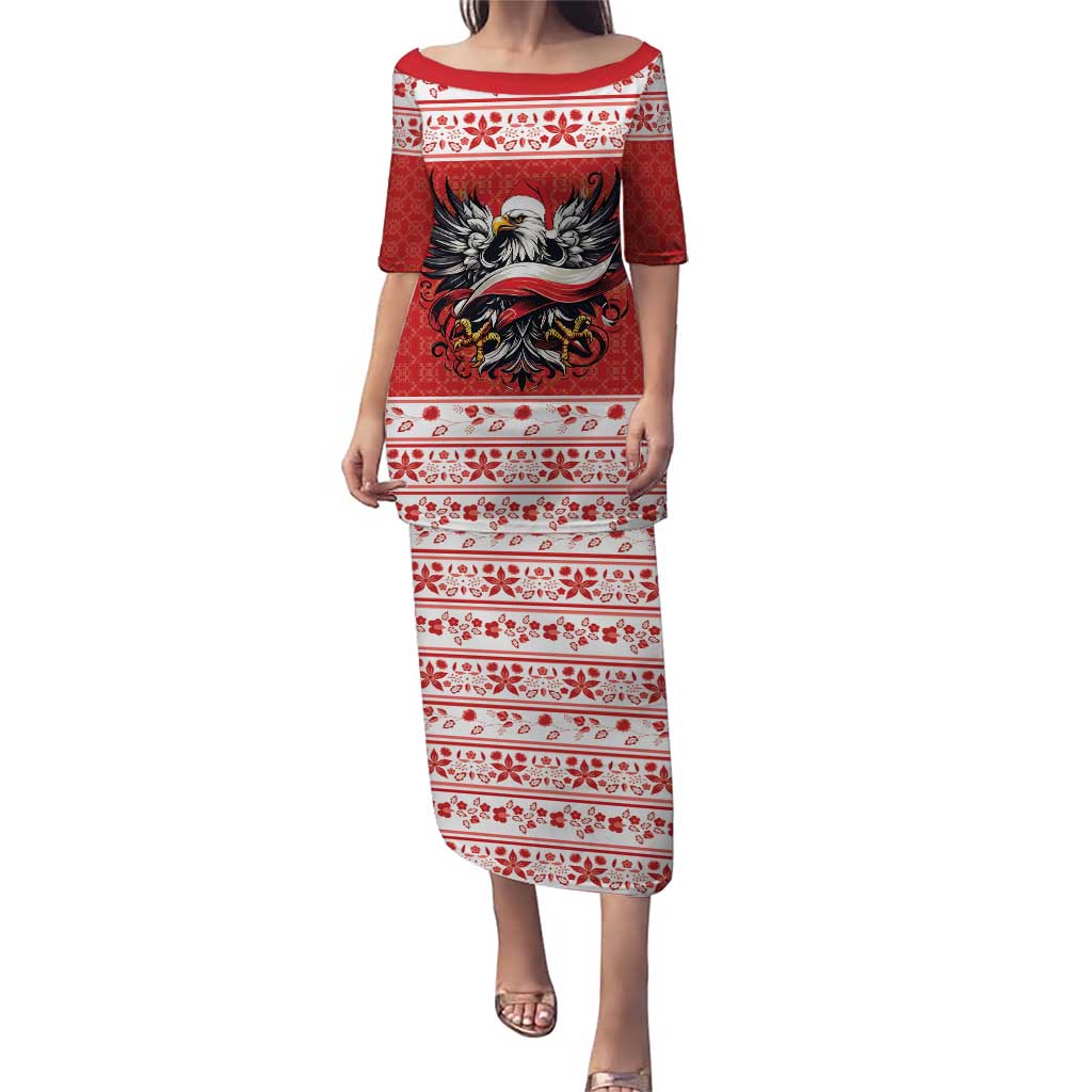 Poland Christmas Puletasi Polish Eagle with Flag Style - Wonder Print Shop