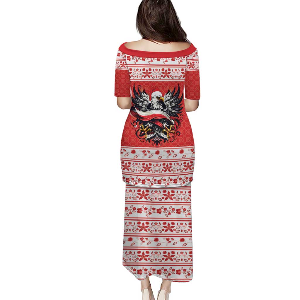 Poland Christmas Puletasi Polish Eagle with Flag Style - Wonder Print Shop