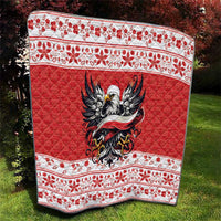 Poland Christmas Quilt Polish Eagle with Flag Style - Wonder Print Shop