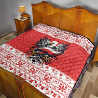 Poland Christmas Quilt Polish Eagle with Flag Style - Wonder Print Shop