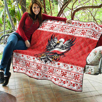 Poland Christmas Quilt Polish Eagle with Flag Style - Wonder Print Shop