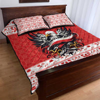 Poland Christmas Quilt Bed Set Polish Eagle with Flag Style - Wonder Print Shop