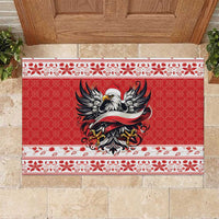 Poland Christmas Rubber Doormat Polish Eagle with Flag Style - Wonder Print Shop