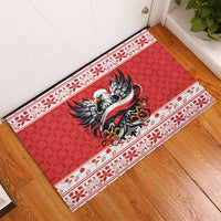 Poland Christmas Rubber Doormat Polish Eagle with Flag Style - Wonder Print Shop