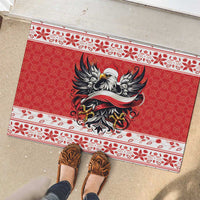 Poland Christmas Rubber Doormat Polish Eagle with Flag Style - Wonder Print Shop