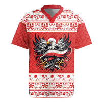 Poland Christmas Rugby Jersey Polish Eagle with Flag Style - Wonder Print Shop