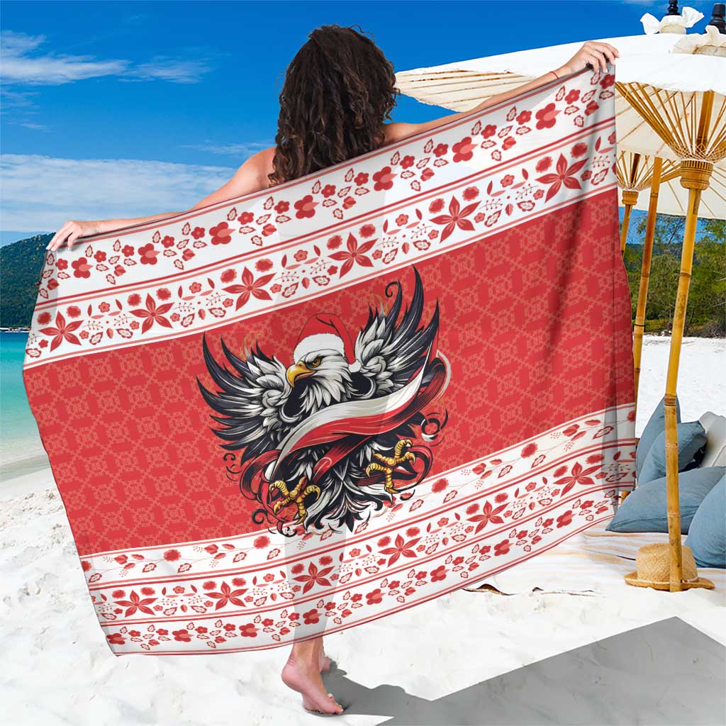 Poland Christmas Sarong Polish Eagle with Flag Style - Wonder Print Shop