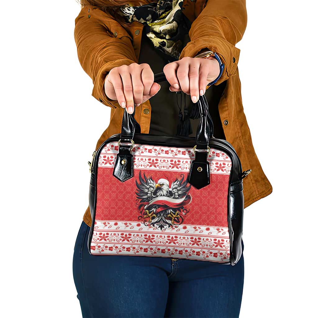 Poland Christmas Shoulder Handbag Polish Eagle with Flag Style - Wonder Print Shop