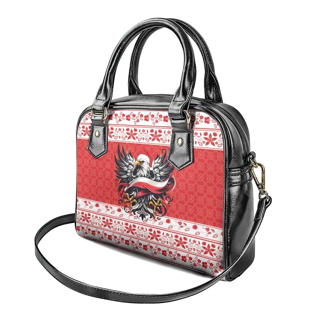 Poland Christmas Shoulder Handbag Polish Eagle with Flag Style - Wonder Print Shop