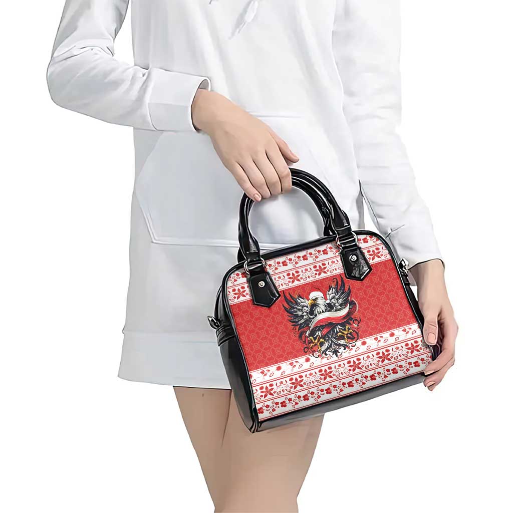 Poland Christmas Shoulder Handbag Polish Eagle with Flag Style - Wonder Print Shop