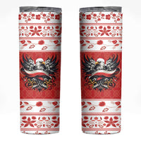 Poland Christmas Skinny Tumbler Polish Eagle with Flag Style - Wonder Print Shop