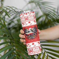 Poland Christmas Skinny Tumbler Polish Eagle with Flag Style - Wonder Print Shop
