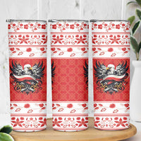 Poland Christmas Skinny Tumbler Polish Eagle with Flag Style - Wonder Print Shop