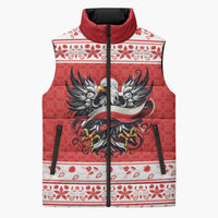 Poland Christmas Sleeveless Puffer Jacket Polish Eagle with Flag Style - Wonder Print Shop