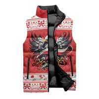 Poland Christmas Sleeveless Puffer Jacket Polish Eagle with Flag Style - Wonder Print Shop