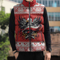 Poland Christmas Sleeveless Puffer Jacket Polish Eagle with Flag Style - Wonder Print Shop