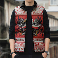 Poland Christmas Sleeveless Puffer Jacket Polish Eagle with Flag Style - Wonder Print Shop