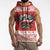 Poland Christmas Sleeveless Zip Hoodie Polish Eagle with Flag Style - Wonder Print Shop