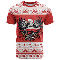Poland Christmas T Shirt Polish Eagle with Flag Style - Wonder Print Shop
