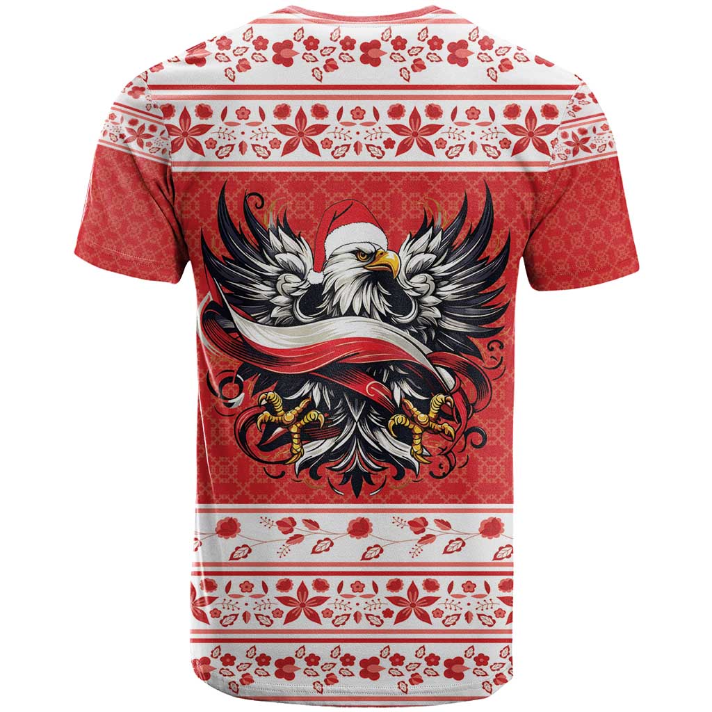 Poland Christmas T Shirt Polish Eagle with Flag Style - Wonder Print Shop