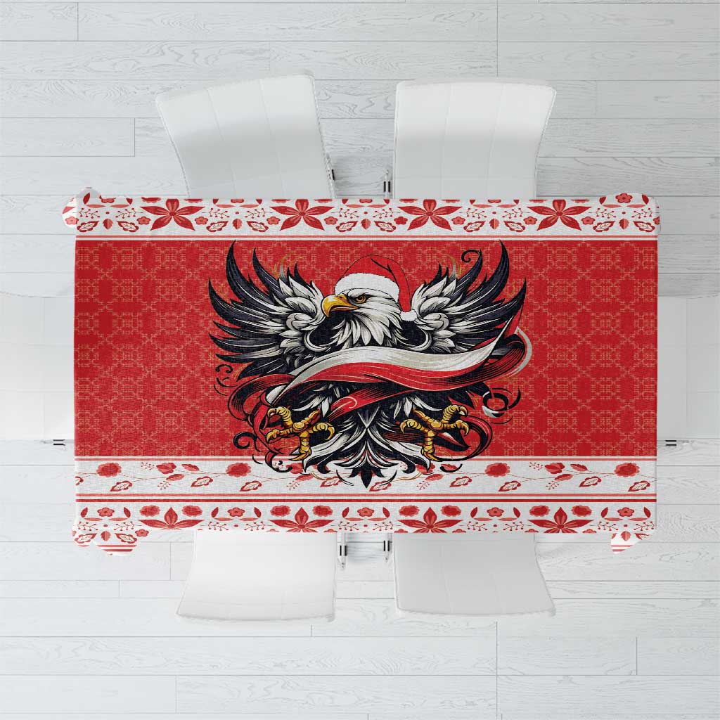 Poland Christmas Tablecloth Polish Eagle with Flag Style - Wonder Print Shop