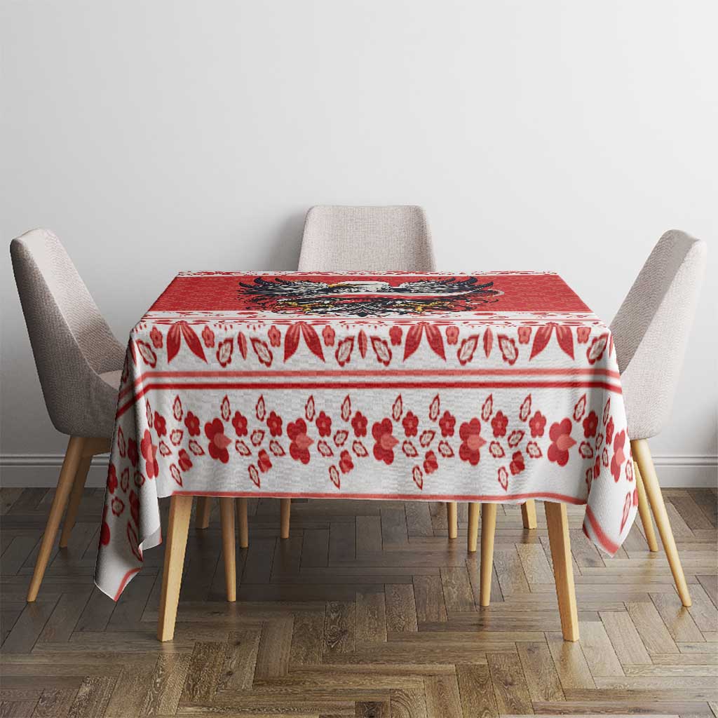Poland Christmas Tablecloth Polish Eagle with Flag Style - Wonder Print Shop