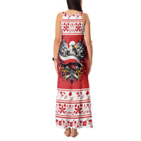 Poland Christmas Tank Maxi Dress Polish Eagle with Flag Style - Wonder Print Shop