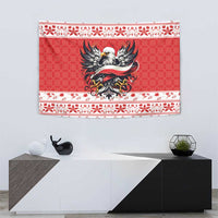 Poland Christmas Tapestry Polish Eagle with Flag Style - Wonder Print Shop