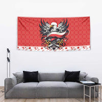Poland Christmas Tapestry Polish Eagle with Flag Style - Wonder Print Shop