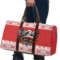 Poland Christmas Travel Bag Polish Eagle with Flag Style - Wonder Print Shop