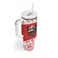 Poland Christmas Tumbler With Handle Polish Eagle with Flag Style - Wonder Print Shop