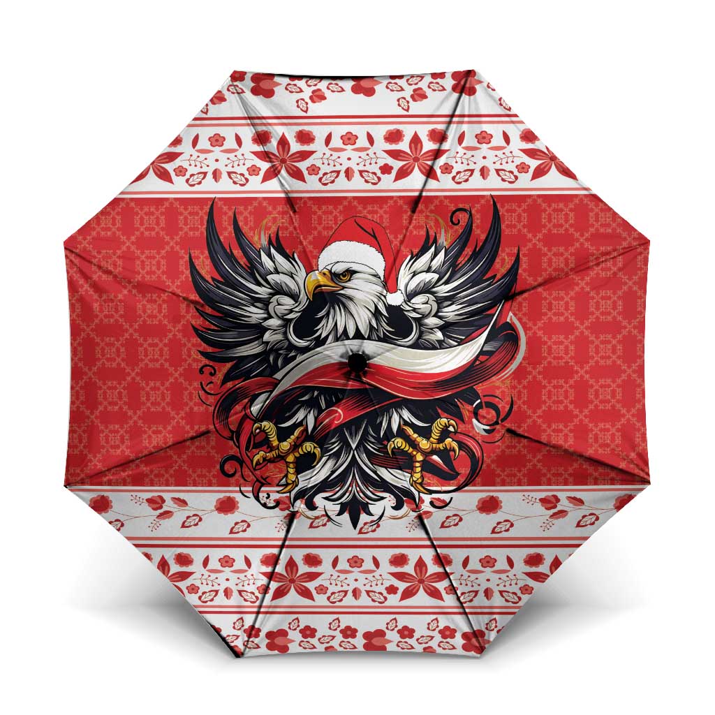 Poland Christmas Umbrella Polish Eagle with Flag Style - Wonder Print Shop