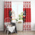 Poland Christmas Window Curtain Polish Eagle with Flag Style - Wonder Print Shop