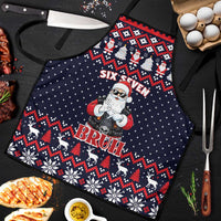 Funny Santa Six Seven Bruh Christmas Apron Meme Gen Alpha Slang - Wonder Print Shop