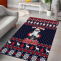 Funny Santa Six Seven Bruh Christmas Area Rug Meme Gen Alpha Slang - Wonder Print Shop