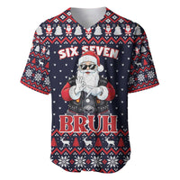 Funny Santa Six Seven Bruh Christmas Baseball Jersey Meme Gen Alpha Slang - Wonder Print Shop