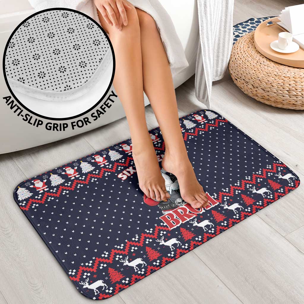 Funny Santa Six Seven Bruh Christmas Bathroom Set Meme Gen Alpha Slang - Wonder Print Shop