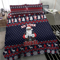 Funny Santa Six Seven Bruh Christmas Bedding Set Meme Gen Alpha Slang - Wonder Print Shop